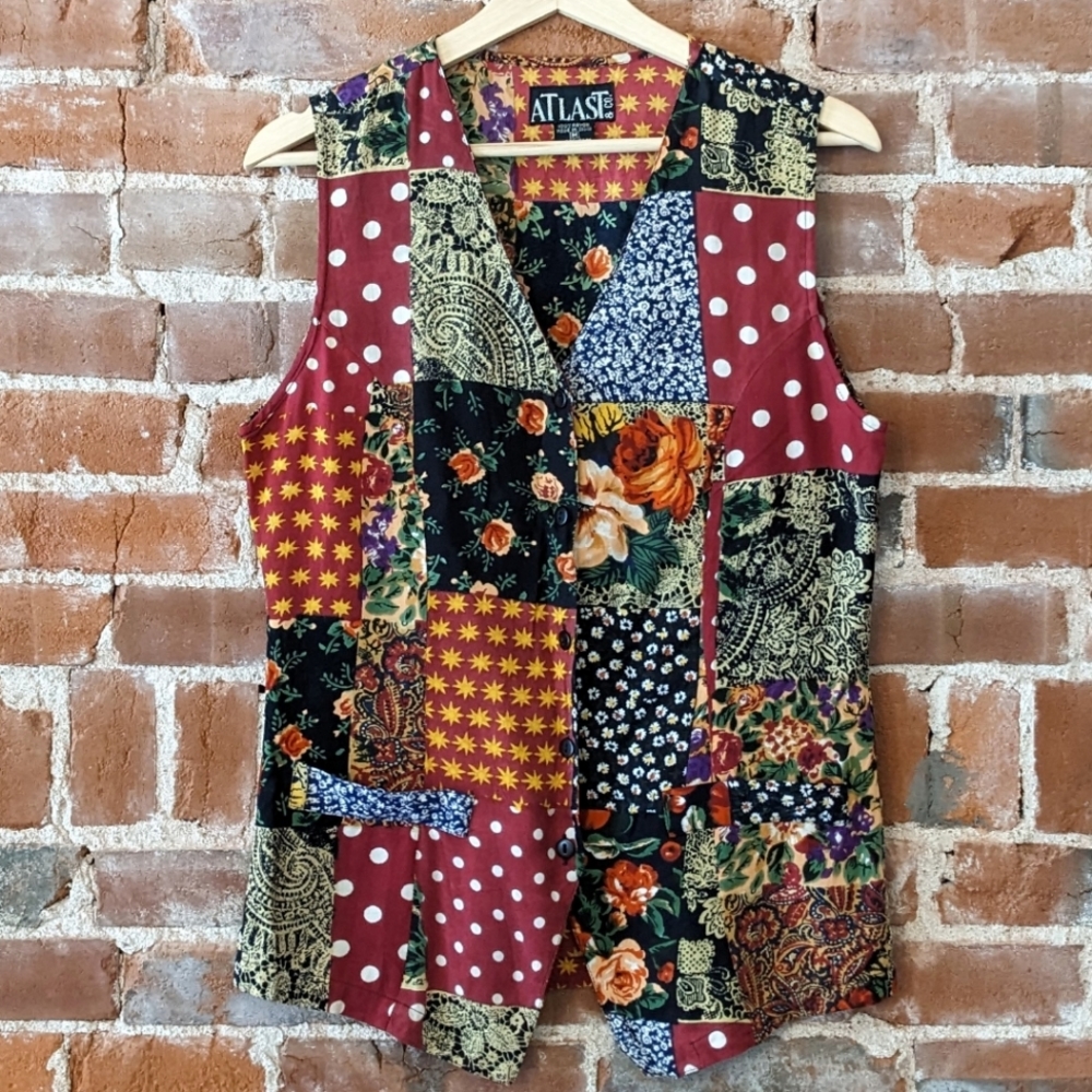 Vintage 90s Patchwork Vest